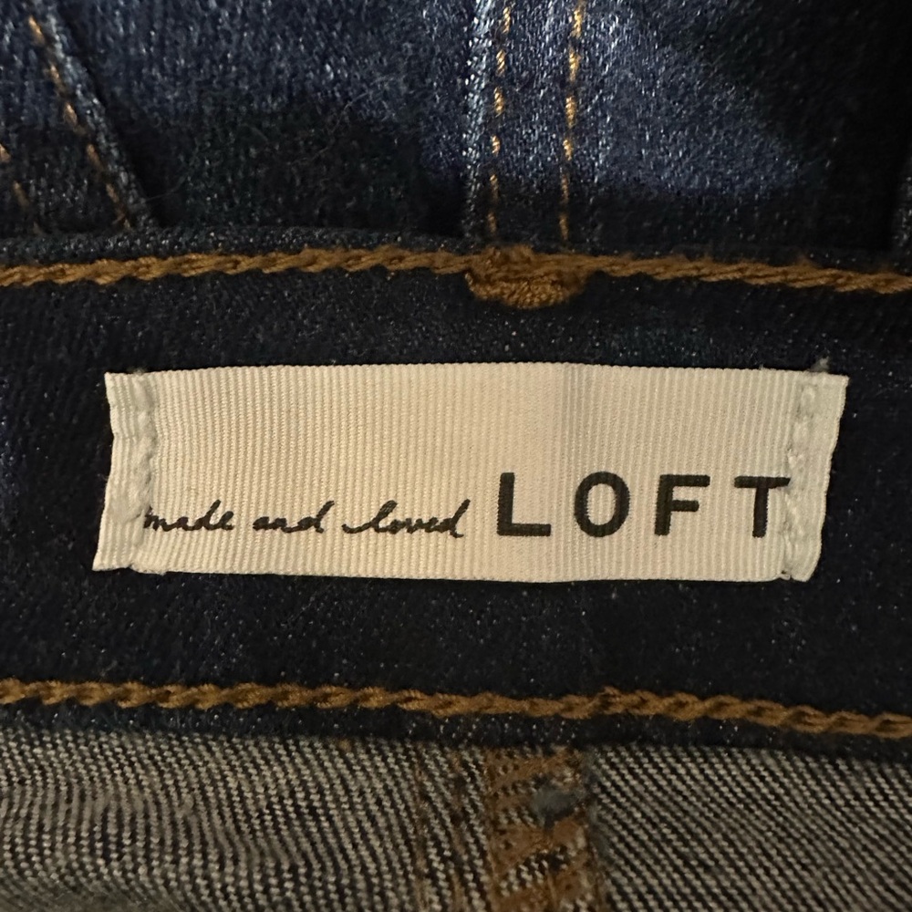 LOFT The Skinny Jeans Womens 4 / 29 Mid Rise Dark Blue Wash Denim - Picture 5 of 11